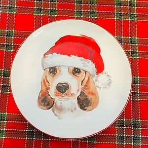 Pier 1 Christmas Puppies Plate BEAGLE New
